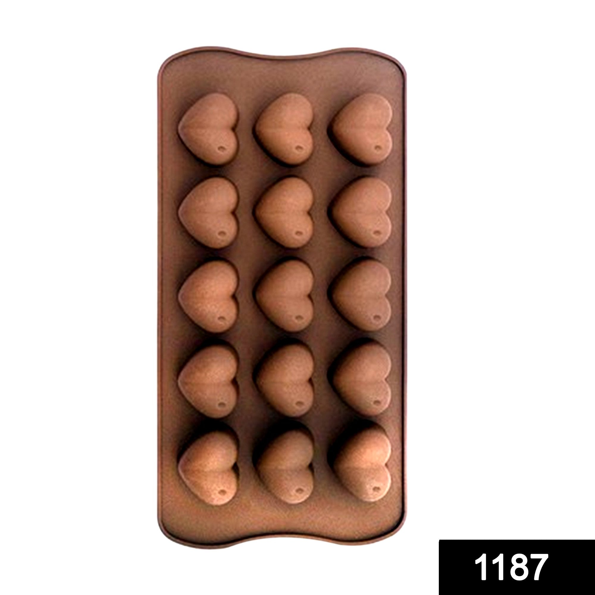1187 Food Grade Non-Stick Reusable Silicone Heart Shape 15 Cavity Chocolate Molds / Baking Trays - SkyShopy 1187 Food Grade Non-Stick Reusable Silicone Heart Shape 15 Cavity Chocolate Molds / Baking Trays - SkyShopy